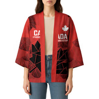 Custom Women Rugby Canada Kimono Maple Energy Never Stops - Wonder Print Shop
