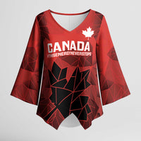 Custom Women Rugby Canada Kimono Sleeve Blouse Maple Energy Never Stops - Wonder Print Shop