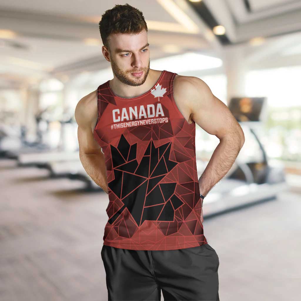 Custom Women Rugby Canada Men Tank Top Maple Energy Never Stops - Wonder Print Shop