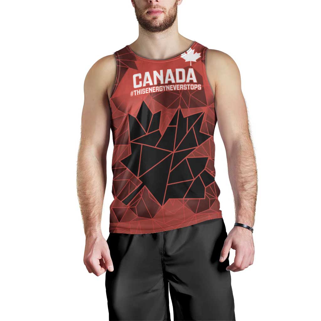 Custom Women Rugby Canada Men Tank Top Maple Energy Never Stops - Wonder Print Shop