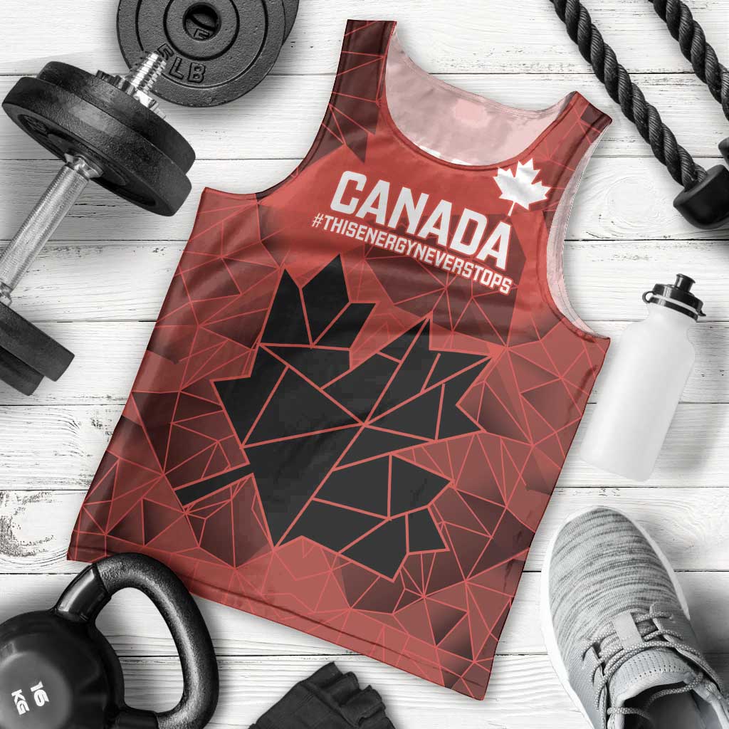 Custom Women Rugby Canada Men Tank Top Maple Energy Never Stops - Wonder Print Shop