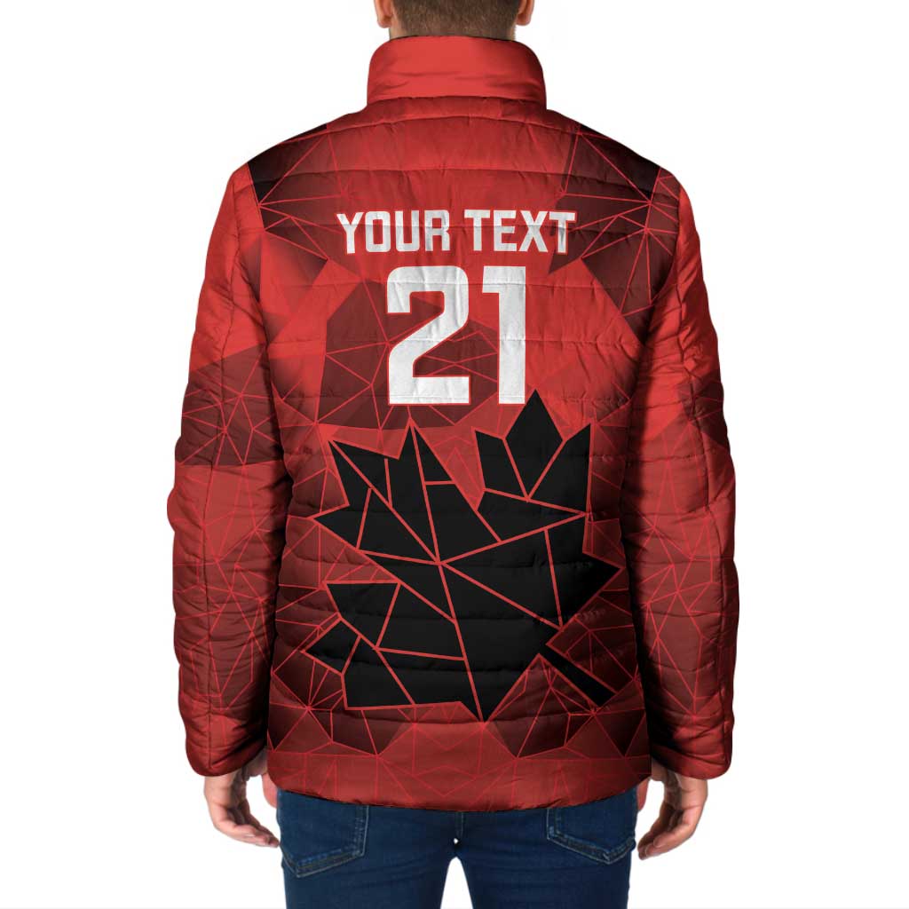 Custom Women Rugby Canada Padded Jacket Maple Energy Never Stops - Wonder Print Shop