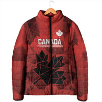 Custom Women Rugby Canada Padded Jacket Maple Energy Never Stops - Wonder Print Shop