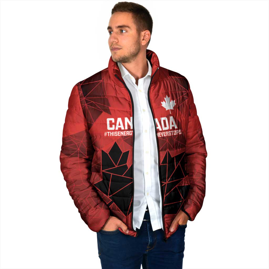Custom Women Rugby Canada Padded Jacket Maple Energy Never Stops - Wonder Print Shop