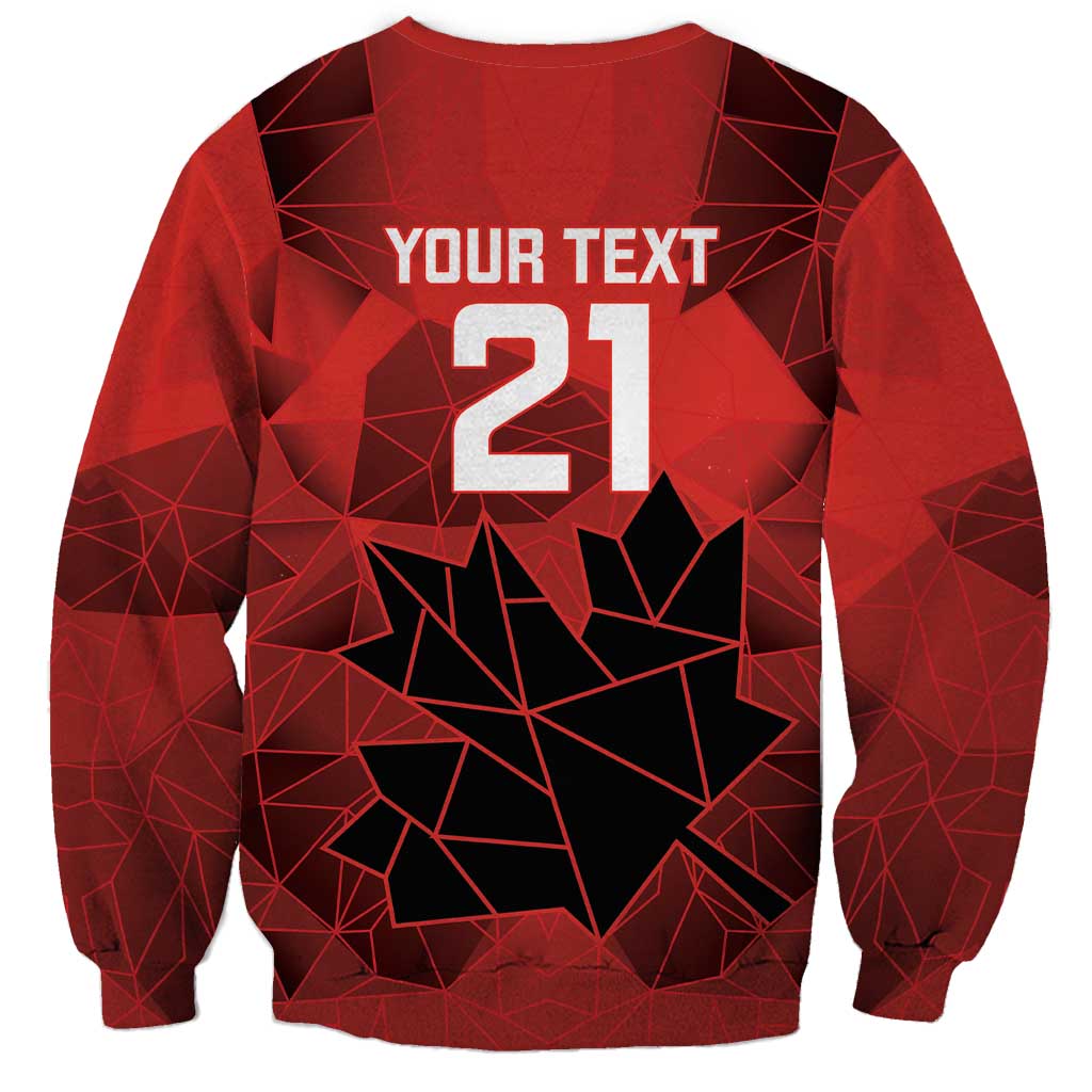 Custom Women Rugby Canada Sweatshirt Maple Energy Never Stops - Wonder Print Shop