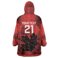 Custom Women Rugby Canada Wearable Blanket Hoodie Maple Energy Never Stops - Wonder Print Shop