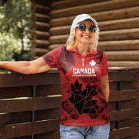 Custom Women Rugby Canada Women Polo Shirt Maple Energy Never Stops - Wonder Print Shop