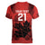 Custom Women Rugby Canada Women V-Neck T-Shirt Maple Energy Never Stops - Wonder Print Shop