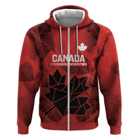 Custom Women Rugby Canada Zip Hoodie Maple Energy Never Stops - Wonder Print Shop