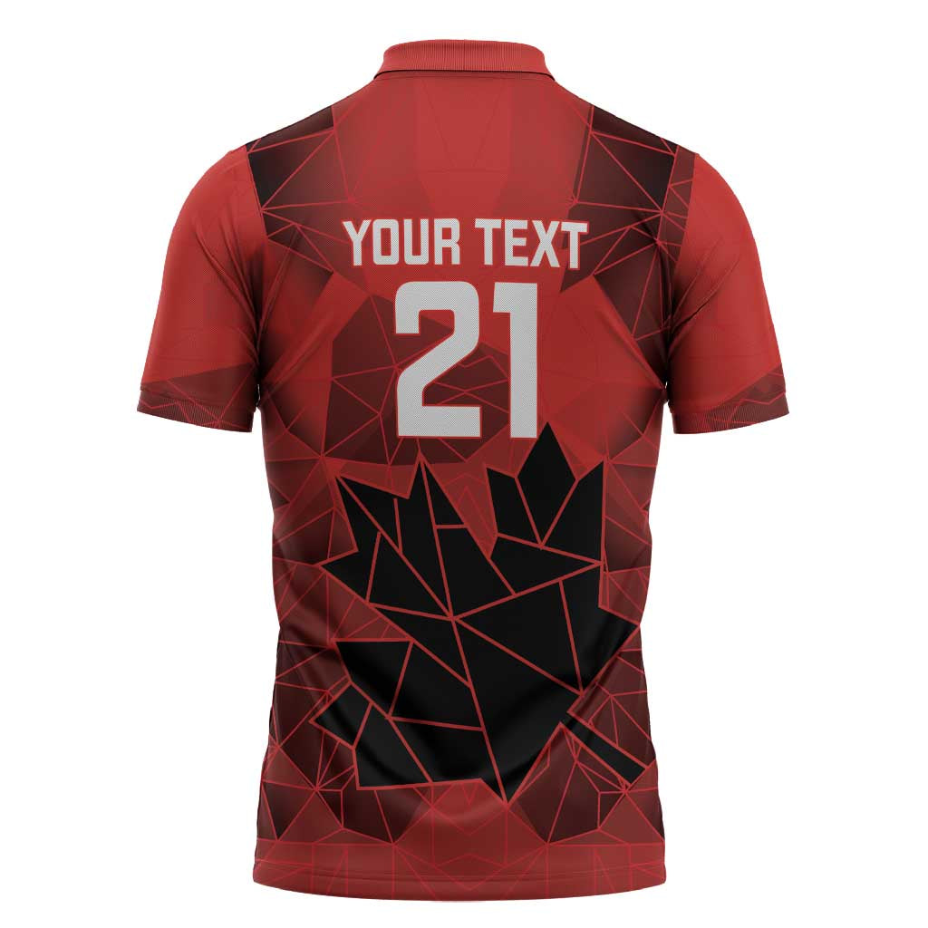 Custom Women Rugby Canada Zipper Polo Shirt Maple Energy Never Stops - Wonder Print Shop