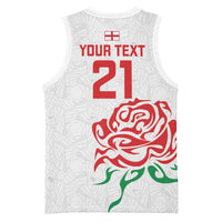 Custom Women Rugby England Basketball Jersey Red Roses Energy Never Stops - Wonder Print Shop