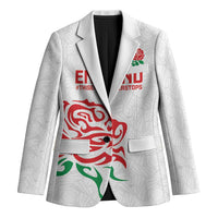 Custom Women Rugby England Blazer Red Roses Energy Never Stops - Wonder Print Shop