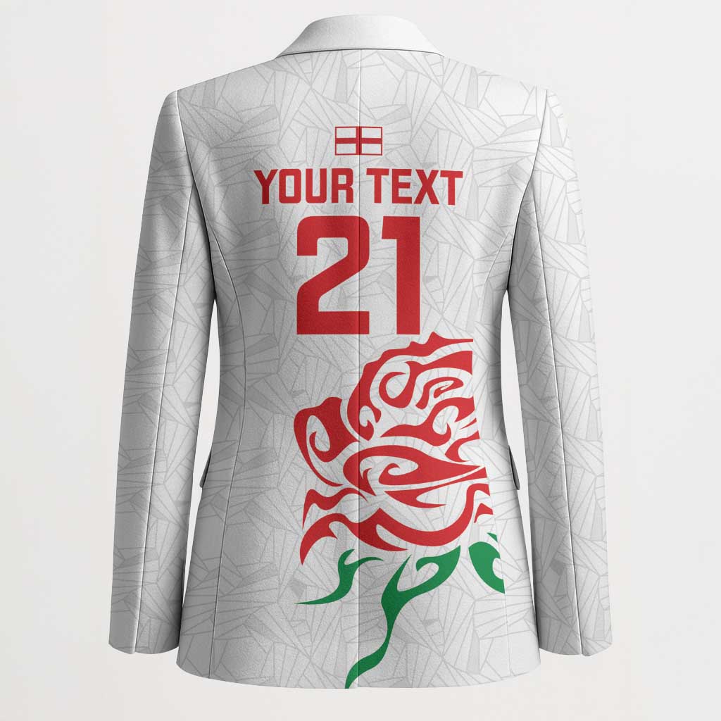 Custom Women Rugby England Blazer Red Roses Energy Never Stops - Wonder Print Shop