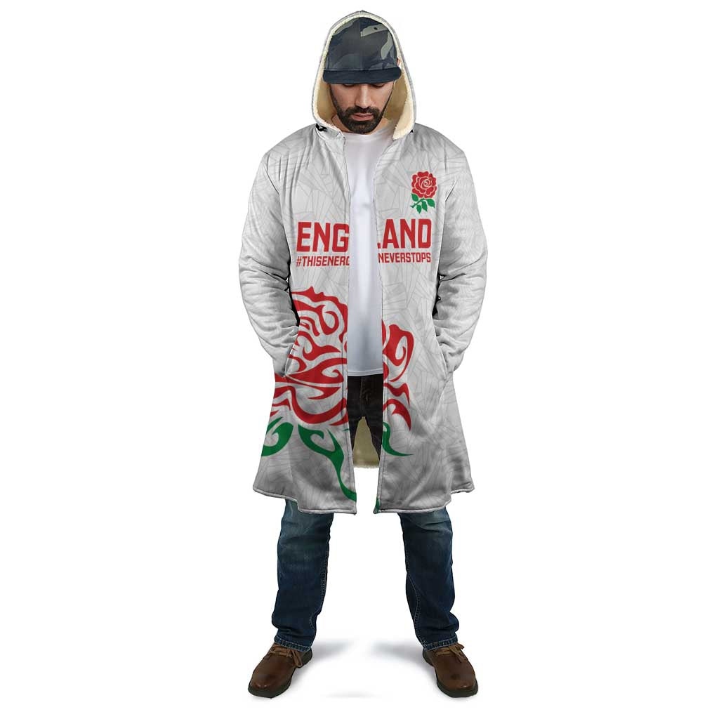 Custom Women Rugby England Cloak Red Roses Energy Never Stops - Wonder Print Shop