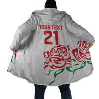 Custom Women Rugby England Cloak Red Roses Energy Never Stops - Wonder Print Shop