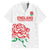 Custom Women Rugby England Hawaiian Shirt Red Roses Energy Never Stops - Wonder Print Shop