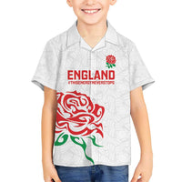 Custom Women Rugby England Hawaiian Shirt Red Roses Energy Never Stops - Wonder Print Shop