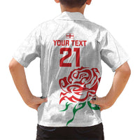 Custom Women Rugby England Hawaiian Shirt Red Roses Energy Never Stops - Wonder Print Shop