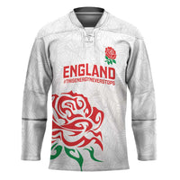 Custom Women Rugby England Hockey Jersey Red Roses Energy Never Stops - Wonder Print Shop