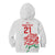 Custom Women Rugby England Kid Hoodie Red Roses Energy Never Stops - Wonder Print Shop