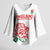Custom Women Rugby England Kimono Sleeve Blouse Red Roses Energy Never Stops - Wonder Print Shop
