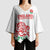 Custom Women Rugby England Kimono Sleeve Blouse Red Roses Energy Never Stops - Wonder Print Shop
