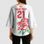 Custom Women Rugby England Kimono Sleeve Blouse Red Roses Energy Never Stops - Wonder Print Shop