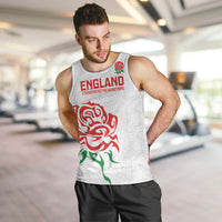 Custom Women Rugby England Men Tank Top Red Roses Energy Never Stops - Wonder Print Shop