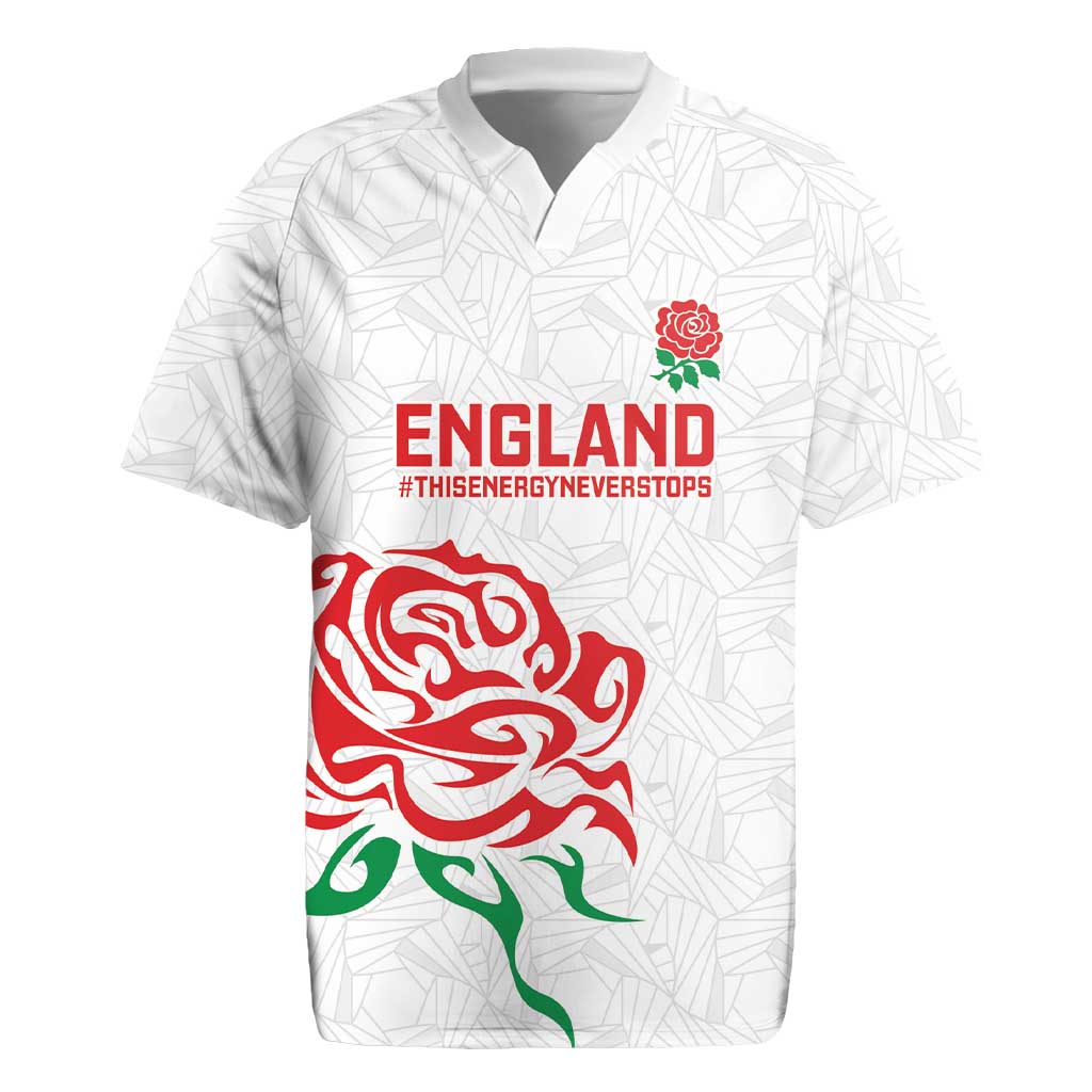 Custom Women Rugby England Rugby Jersey Red Roses Energy Never Stops - Wonder Print Shop