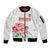 Custom Women Rugby England Sleeve Zip Bomber Jacket Red Roses Energy Never Stops - Wonder Print Shop