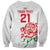 Custom Women Rugby England Sweatshirt Red Roses Energy Never Stops - Wonder Print Shop
