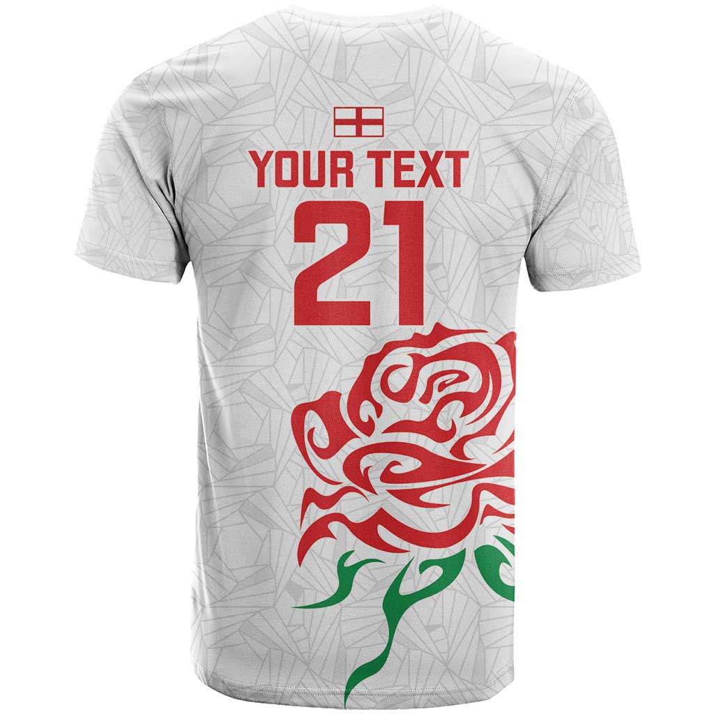 Custom Women Rugby England T Shirt Red Roses Energy Never Stops - Wonder Print Shop
