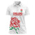 Custom Women Rugby England Women Polo Shirt Red Roses Energy Never Stops - Wonder Print Shop
