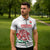 Custom Women Rugby England Zipper Polo Shirt Red Roses Energy Never Stops - Wonder Print Shop