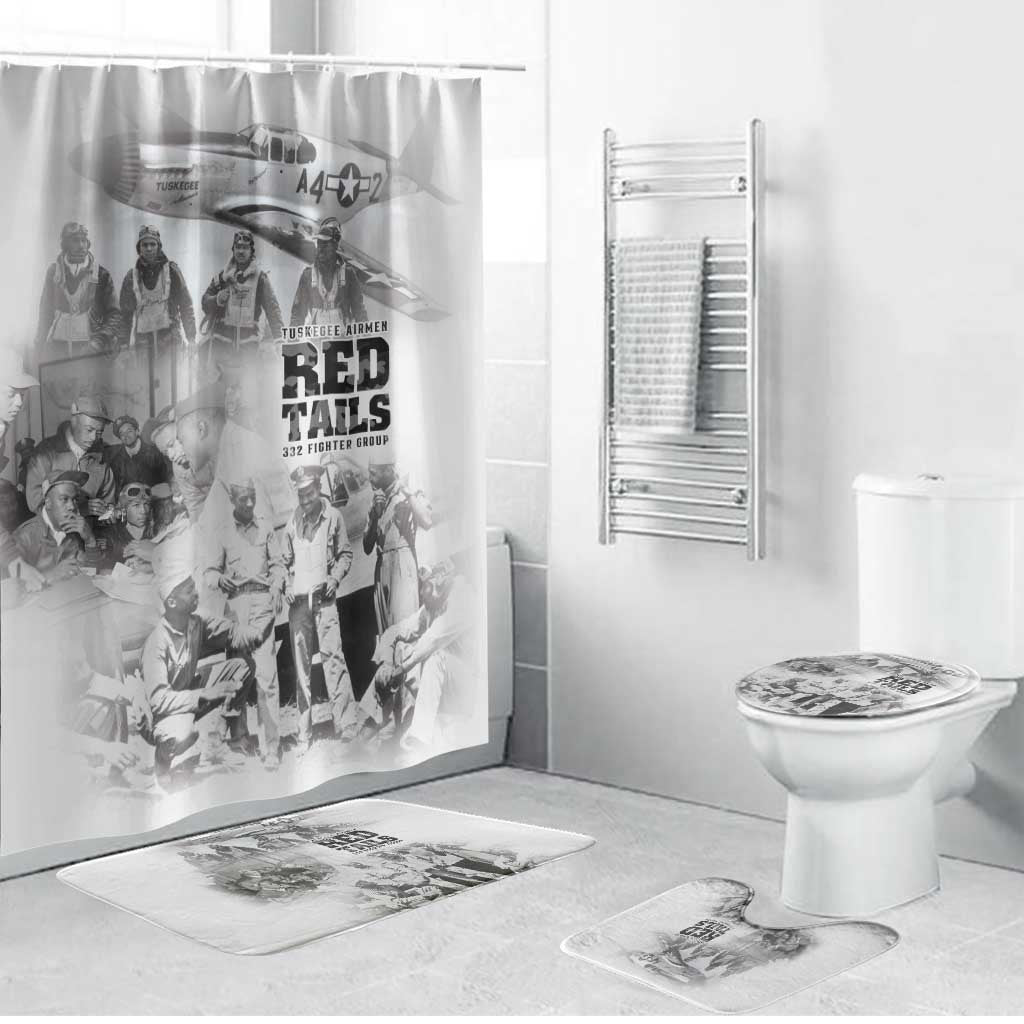 Tuskegee Airmen 332nd Fighter Group Bathroom Set The First to Fly with Honor - Wonder Print Shop