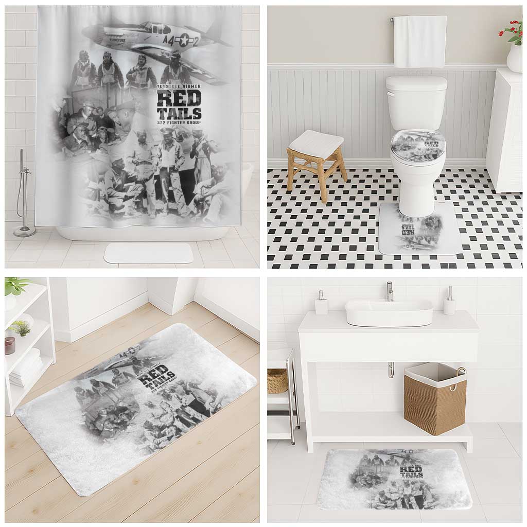 Tuskegee Airmen 332nd Fighter Group Bathroom Set The First to Fly with Honor - Wonder Print Shop