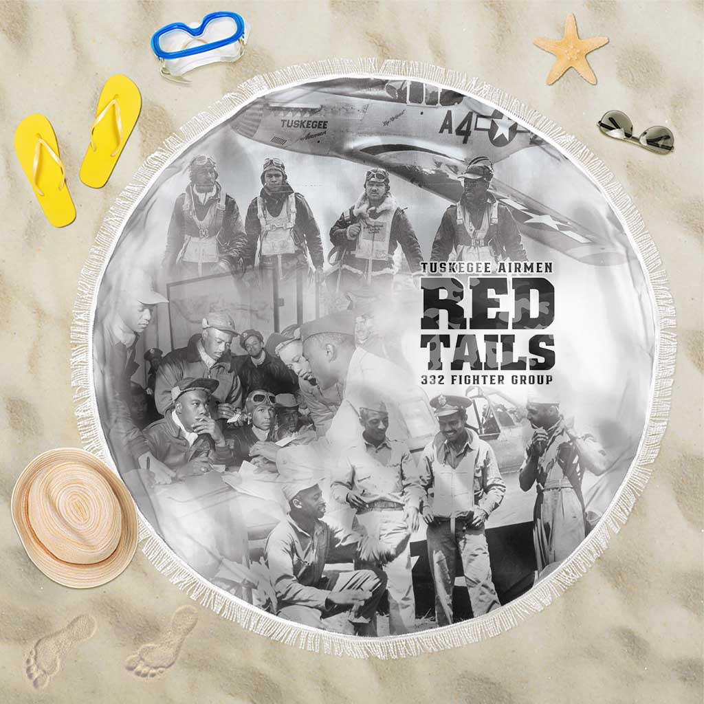 Tuskegee Airmen 332nd Fighter Group Beach Blanket The First to Fly with Honor - Wonder Print Shop