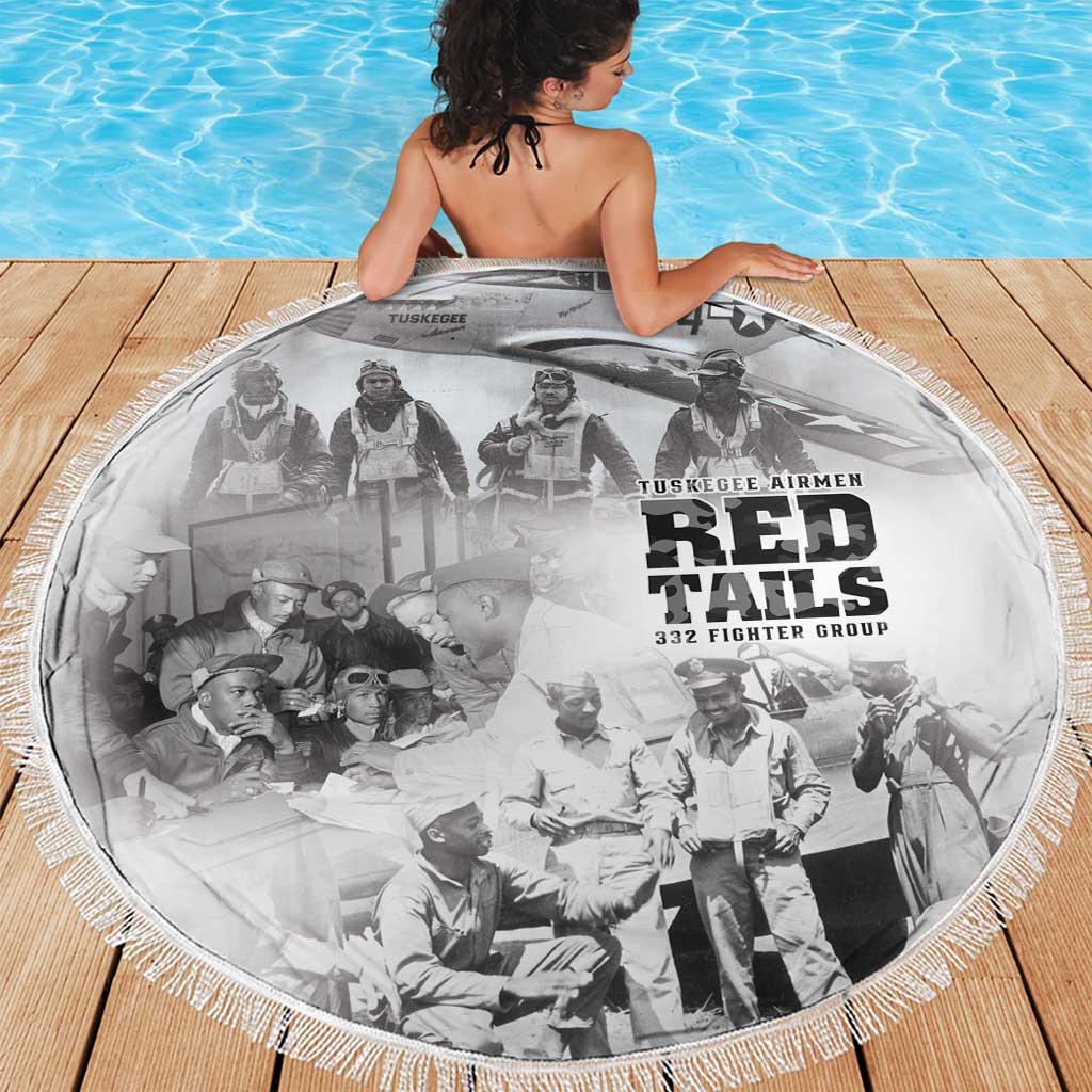Tuskegee Airmen 332nd Fighter Group Beach Blanket The First to Fly with Honor - Wonder Print Shop