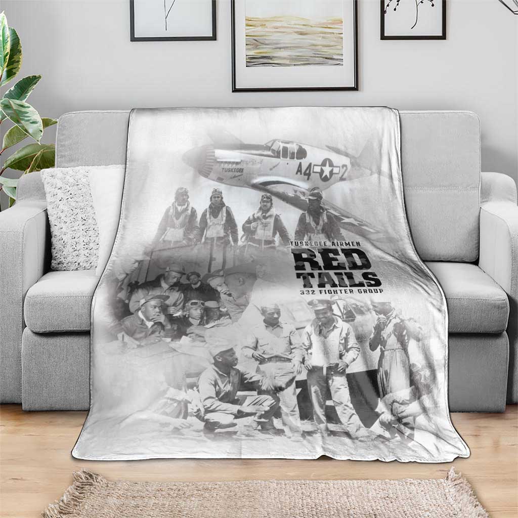 Tuskegee Airmen 332nd Fighter Group Blanket The First to Fly with Honor - Wonder Print Shop