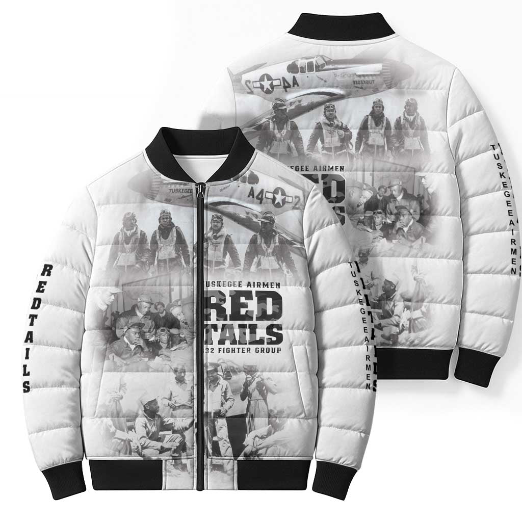 Tuskegee Airmen 332nd Fighter Group Bomber Puffer Jacket The First to Fly with Honor - Wonder Print Shop