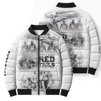 Tuskegee Airmen 332nd Fighter Group Bomber Puffer Jacket The First to Fly with Honor - Wonder Print Shop