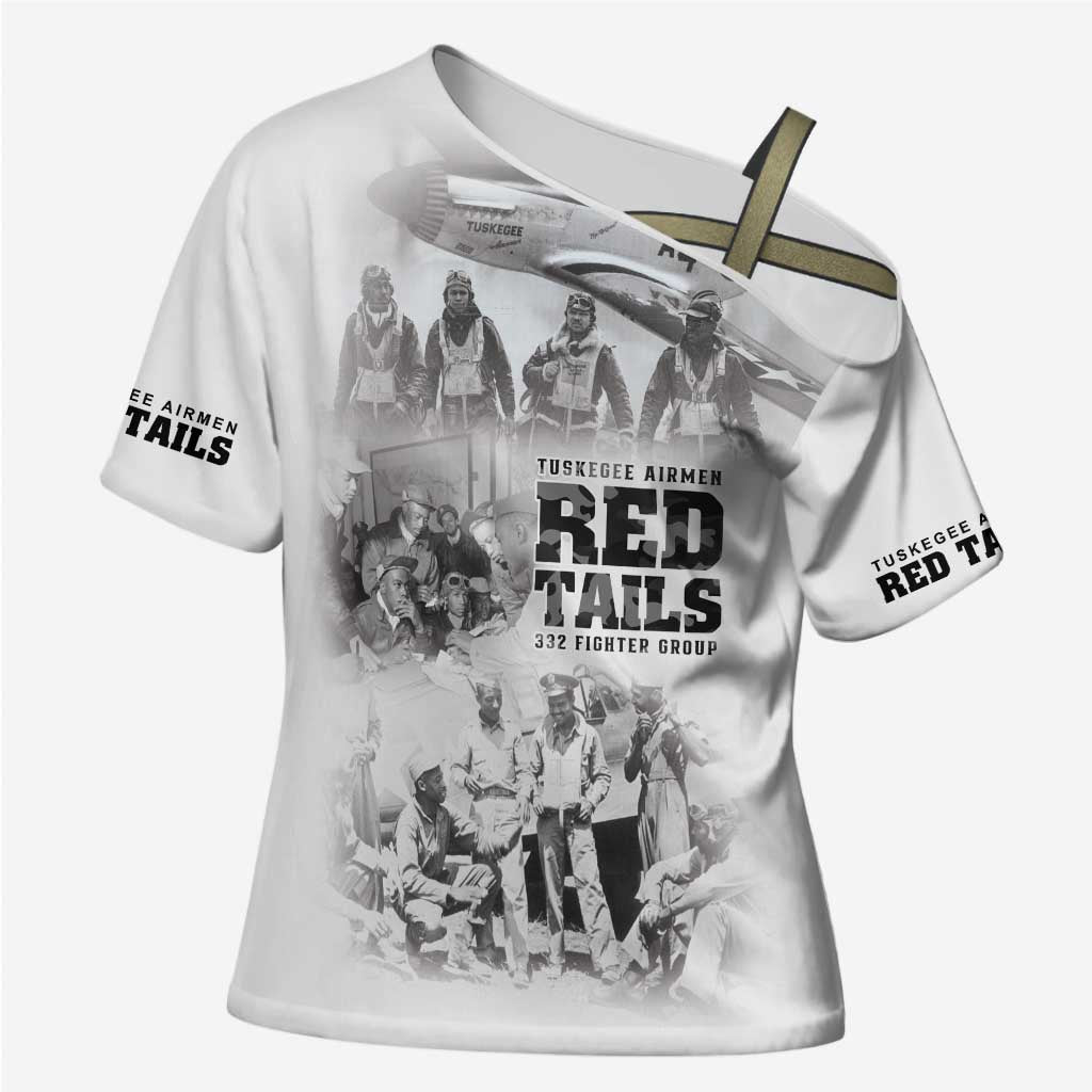 Tuskegee Airmen 332nd Fighter Group Cross Shoulder Shirt The First to Fly with Honor - Wonder Print Shop