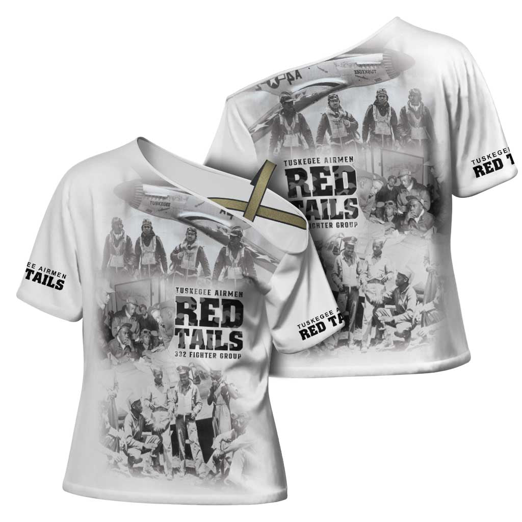 Tuskegee Airmen 332nd Fighter Group Cross Shoulder Shirt The First to Fly with Honor - Wonder Print Shop