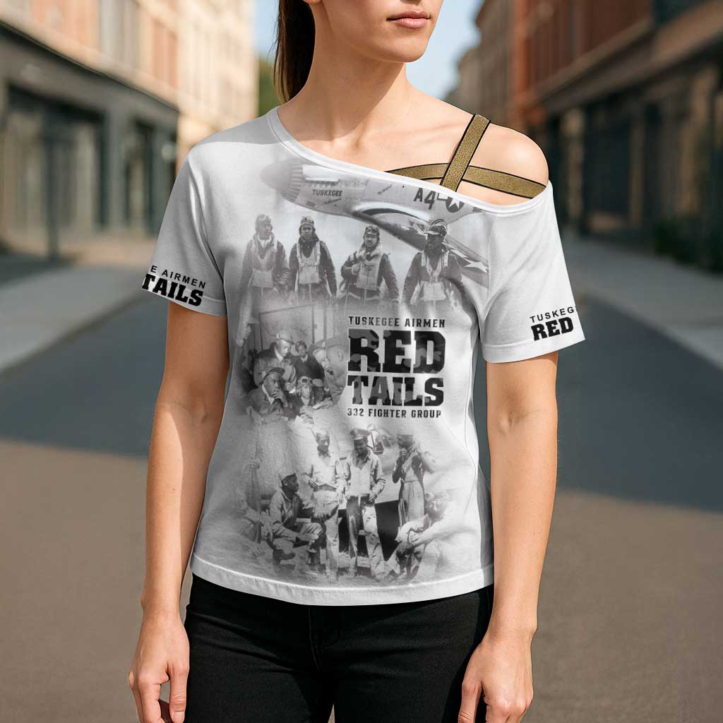 Tuskegee Airmen 332nd Fighter Group Cross Shoulder Shirt The First to Fly with Honor - Wonder Print Shop
