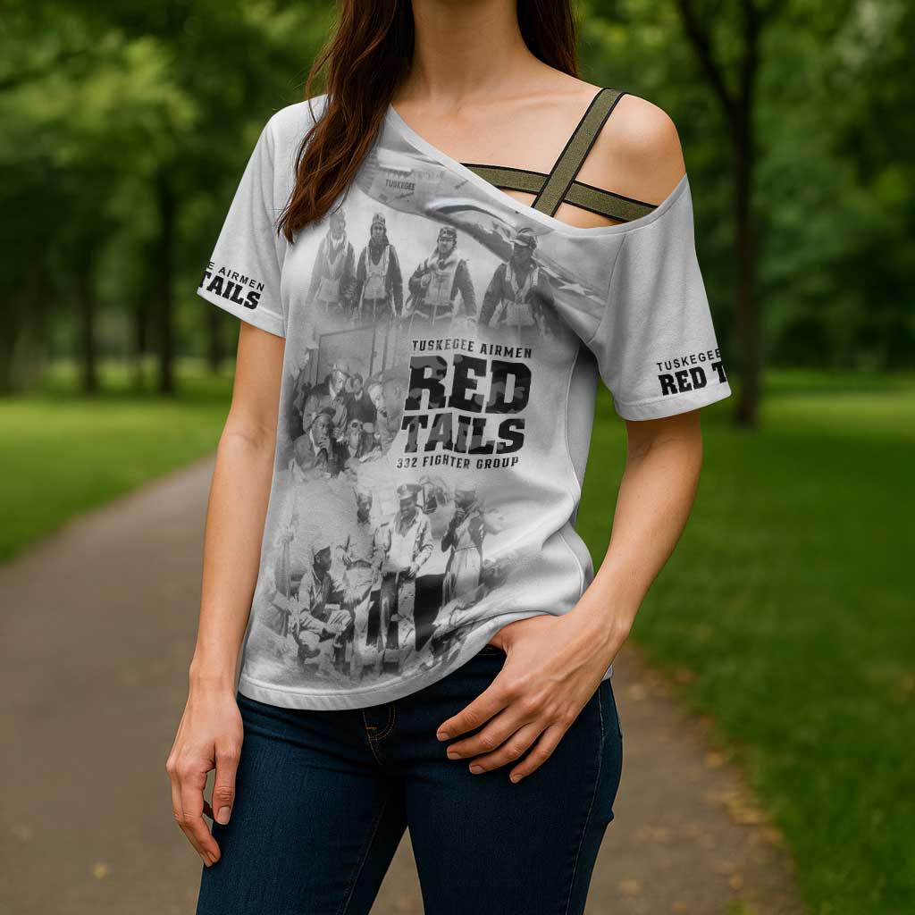 Tuskegee Airmen 332nd Fighter Group Cross Shoulder Shirt The First to Fly with Honor - Wonder Print Shop