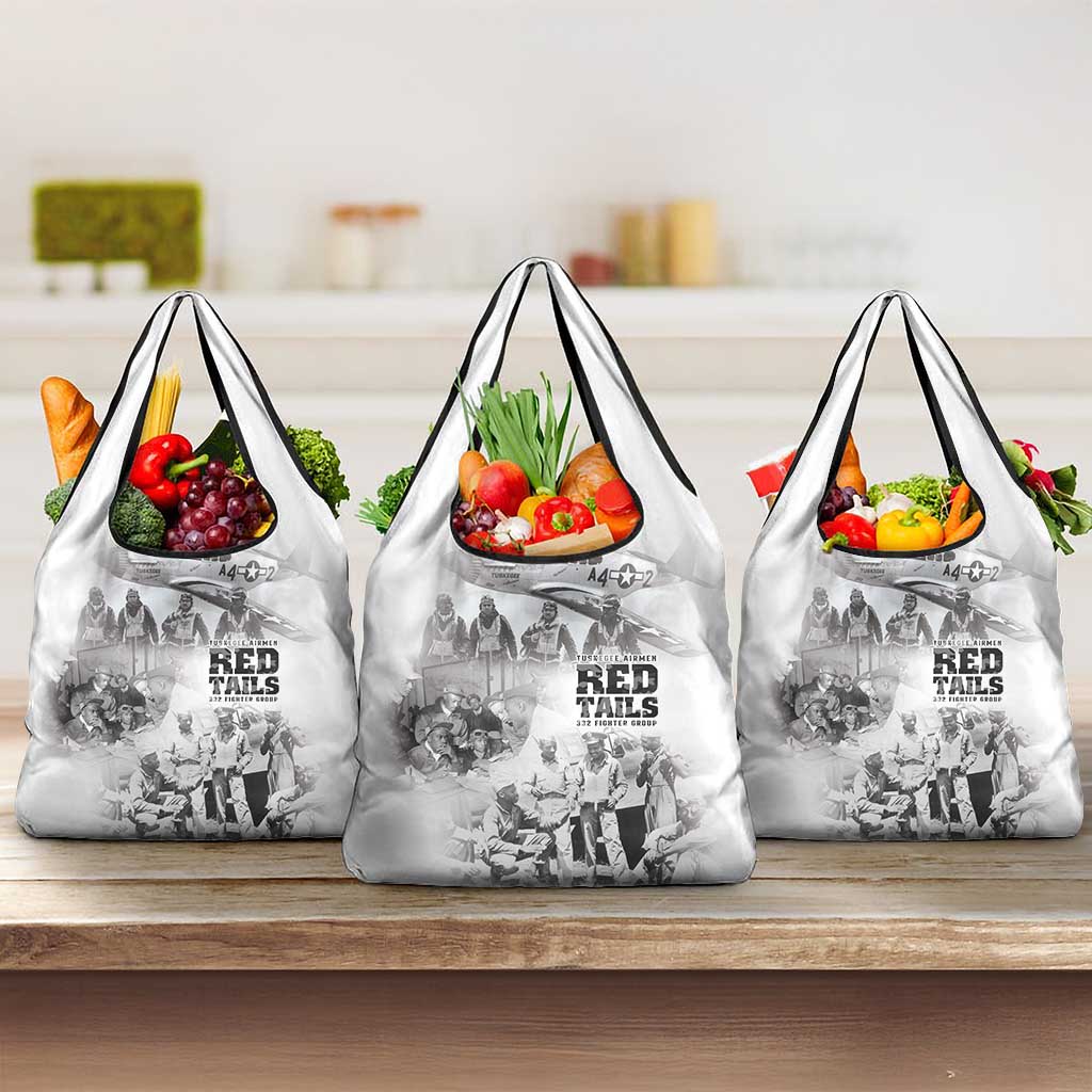 Tuskegee Airmen 332nd Fighter Group Grocery Bag The First to Fly with Honor - Wonder Print Shop