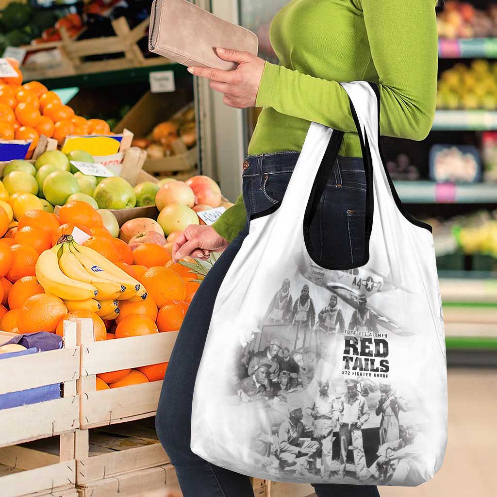Tuskegee Airmen 332nd Fighter Group Grocery Bag The First to Fly with Honor - Wonder Print Shop