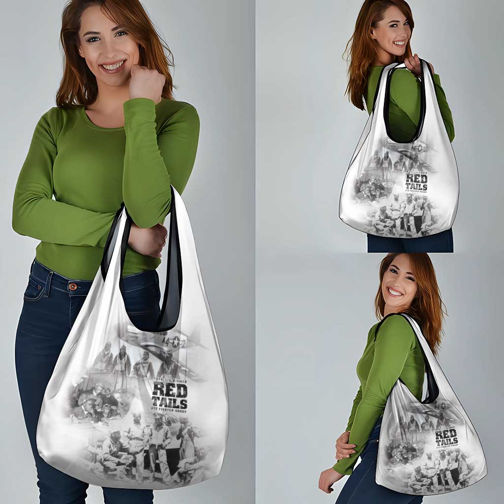 Tuskegee Airmen 332nd Fighter Group Grocery Bag The First to Fly with Honor - Wonder Print Shop