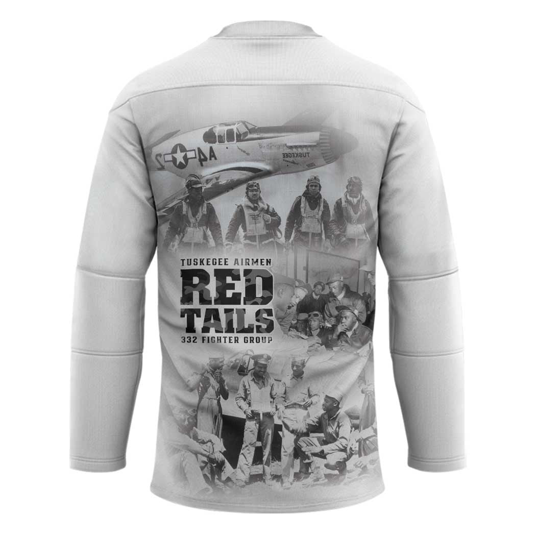 Tuskegee Airmen 332nd Fighter Group Hockey Jersey The First to Fly with Honor - Wonder Print Shop