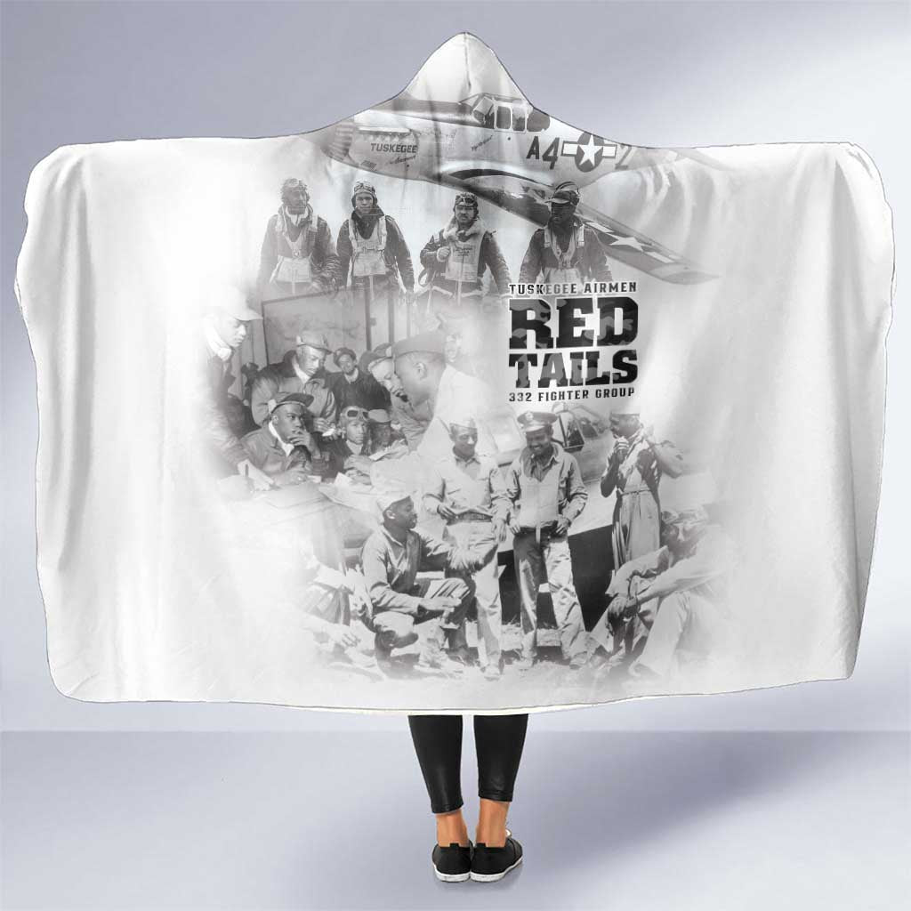 Tuskegee Airmen 332nd Fighter Group Hooded Blanket The First to Fly with Honor - Wonder Print Shop